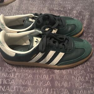 Adidas Samba Green and White Men's Sneakers
